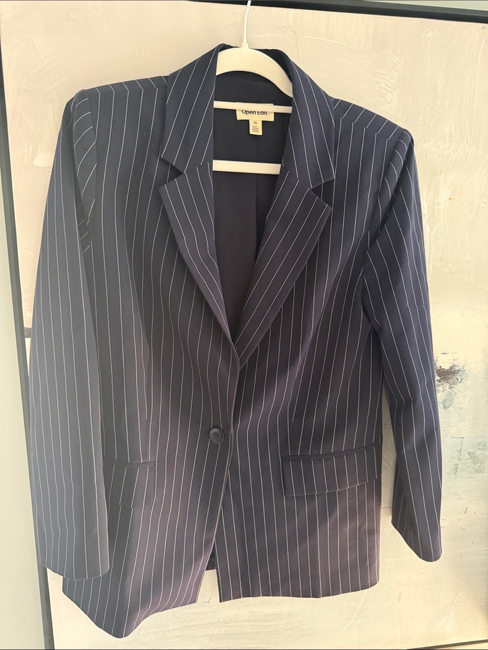 Women’s oversized open edit Pinstripe Blazer XS